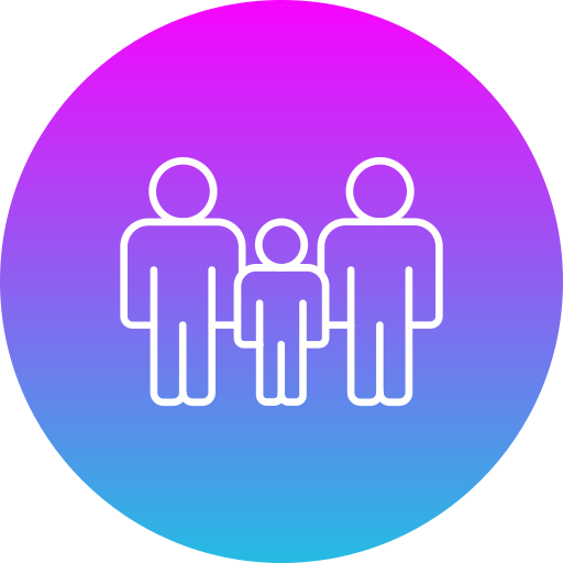 Simple line-art icon of three figures representing Internal Family Systems (IFS) therapy.
